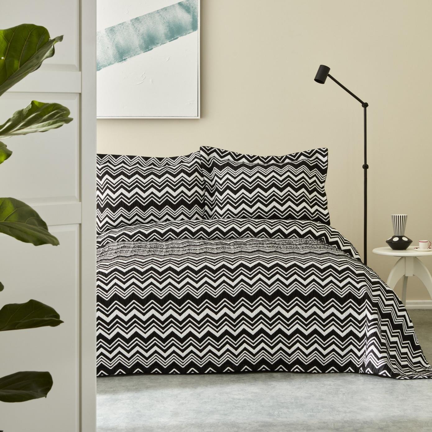 Karaca Home Wave Yatak Örtüsü Çift Kişilik Black