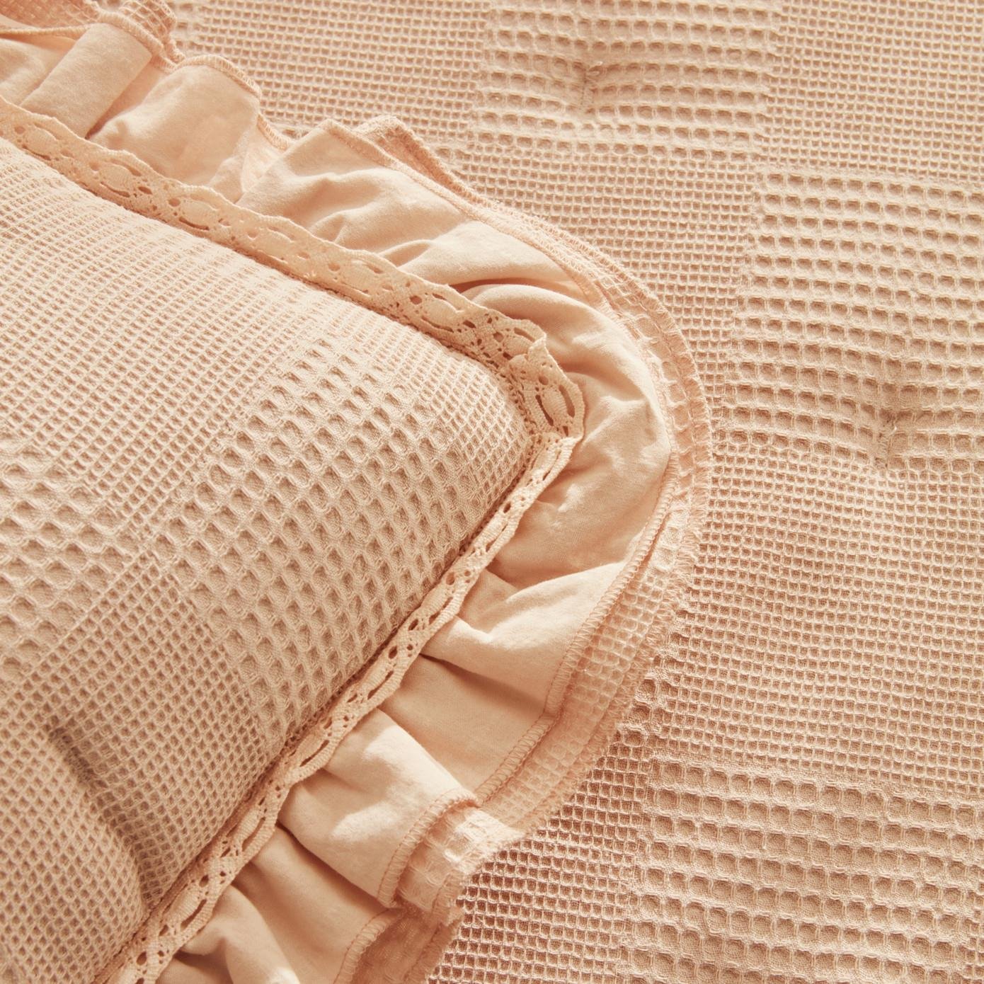 Karaca Home White Collection Perios Çİft Kişilik Fırfırlı Spring Comfor  Somon