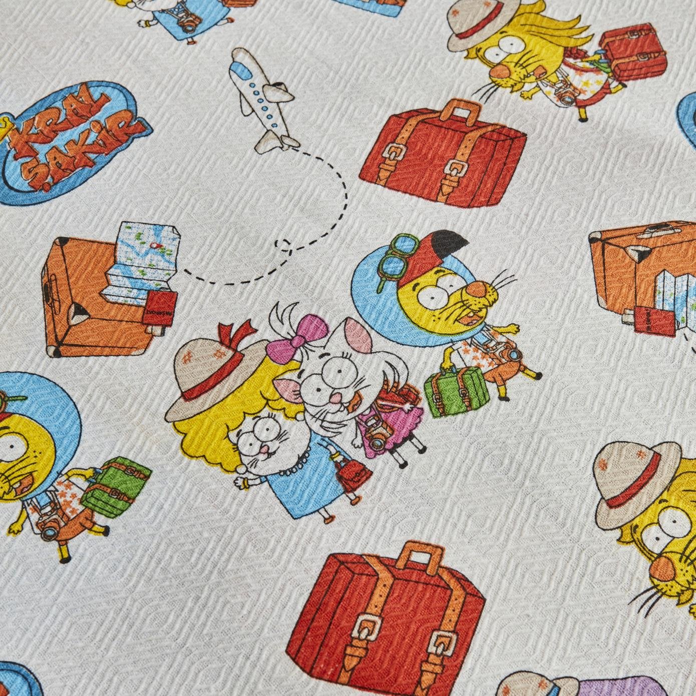 Karaca Home X Kral Şakir Travel Tek Kişilik Pike