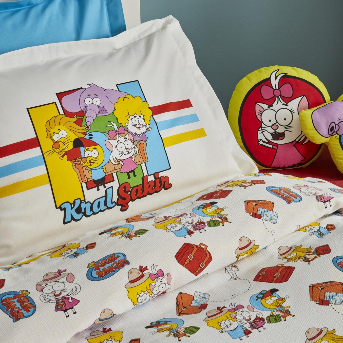 Karaca Home X Kral Şakir Travel Tek Kişilik Pike