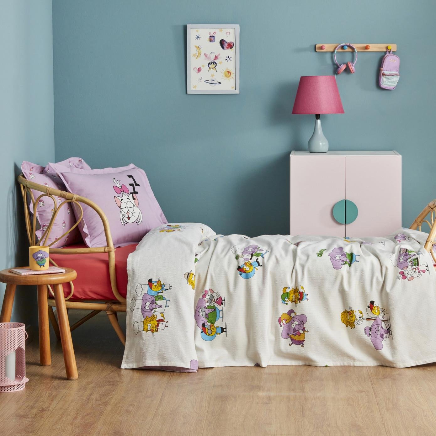 Karaca Home X Kral Şakir Yemek Savaşı Tek Kişilik Pike