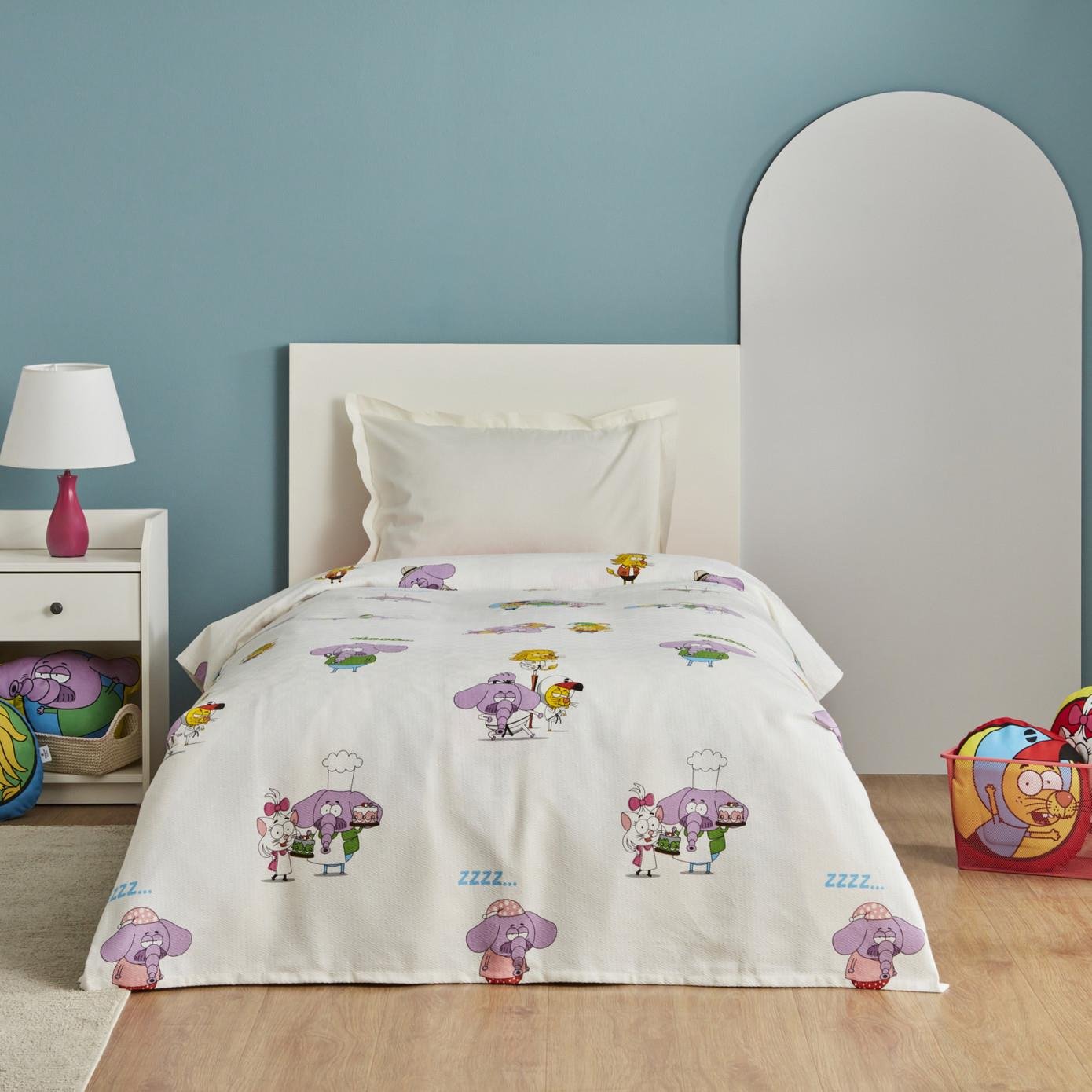 Karaca Home X Kral Şakir Yemek Savaşı Tek Kişilik Pike