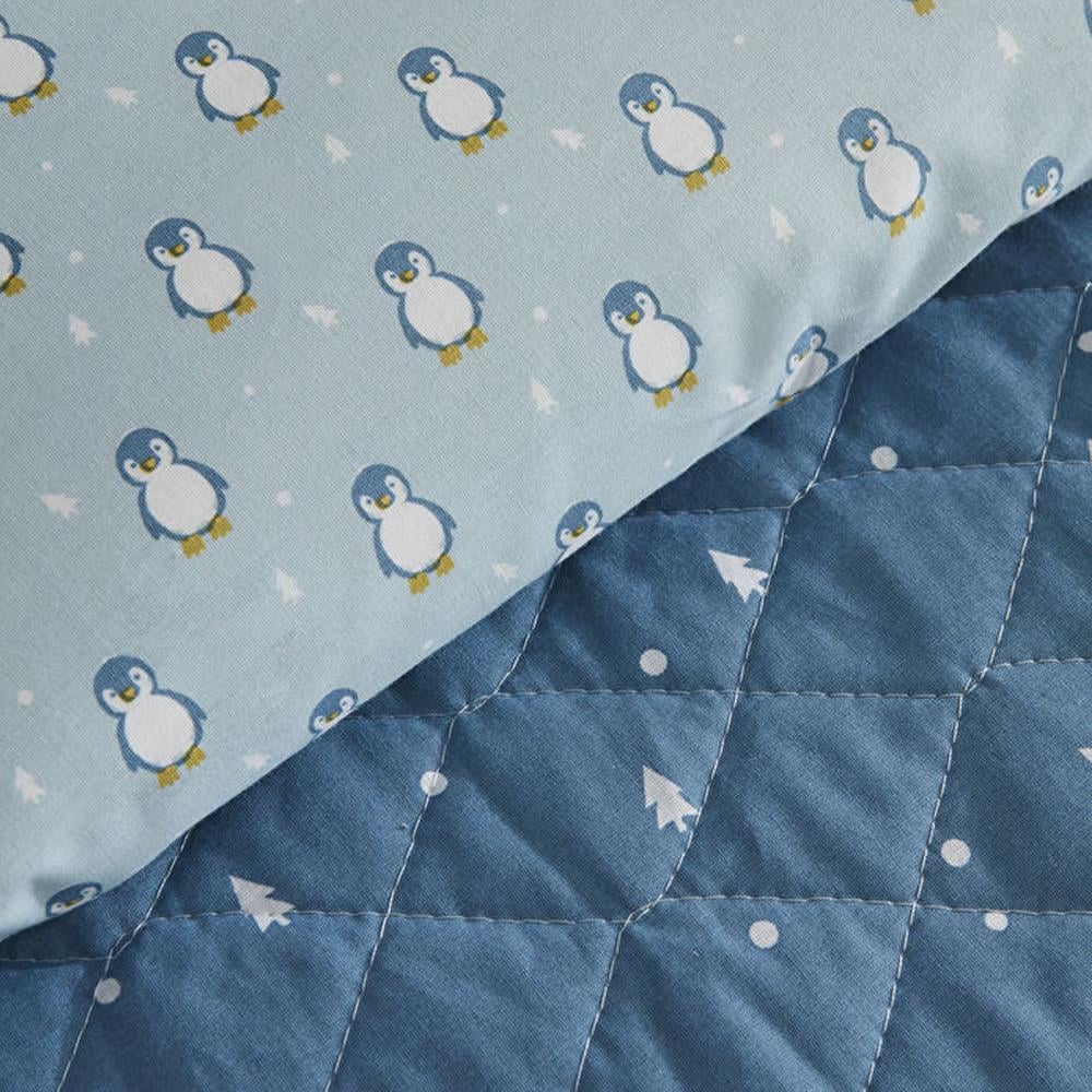 Karaca Home Young Penguin Tek Kişilik Kapitoneli Nevresim Takımı