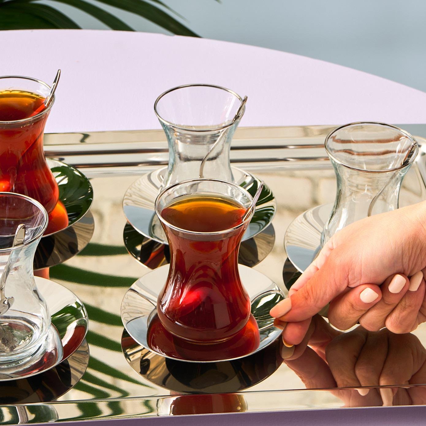 Karaca Jame Platin 40 Parça 12 Kişilik Çay Seti