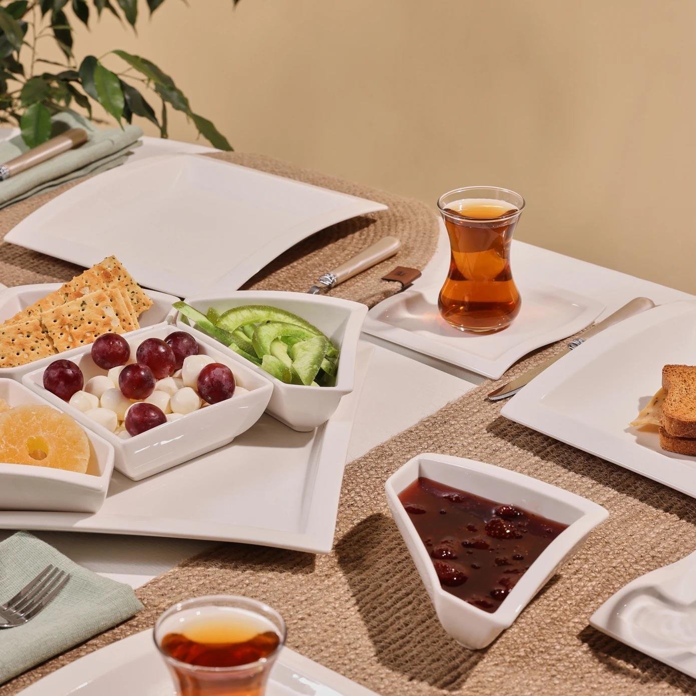 Karaca Janna Porselen 24 Parça 6 Kişilik Kahvaltı/Servis Takımı