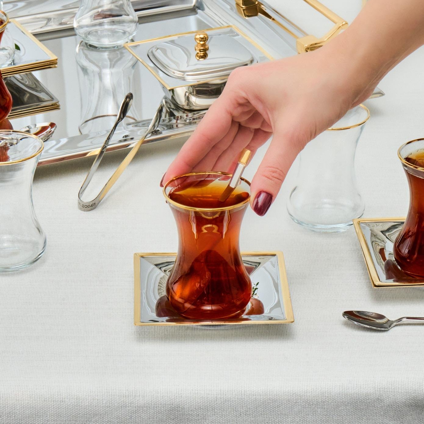 Karaca Kand Gold 40 Parça 12 Kişilik Çay Seti