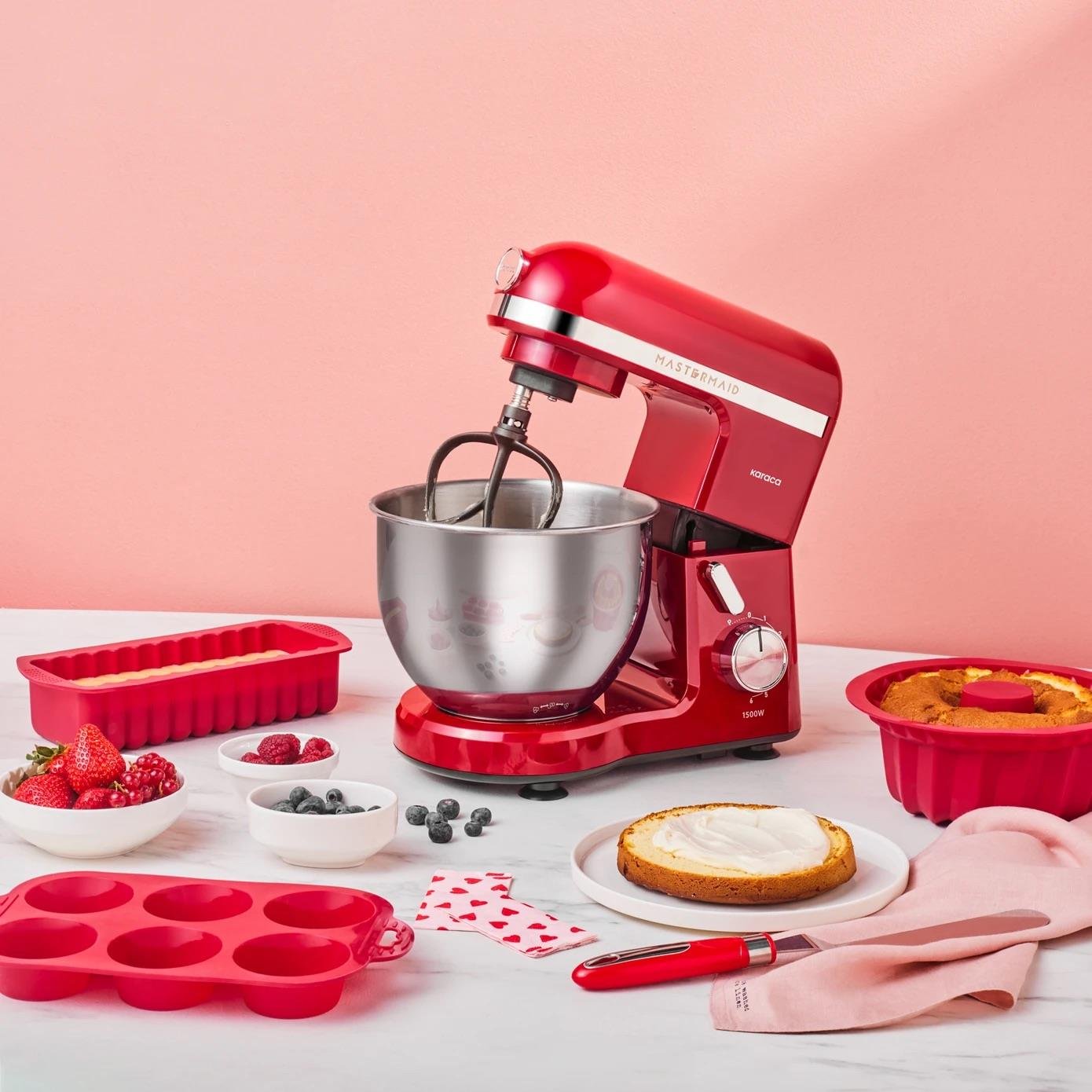 Karaca Mastermaid Chef Hamur Yoğurma Makinesi Red 1500W 5L