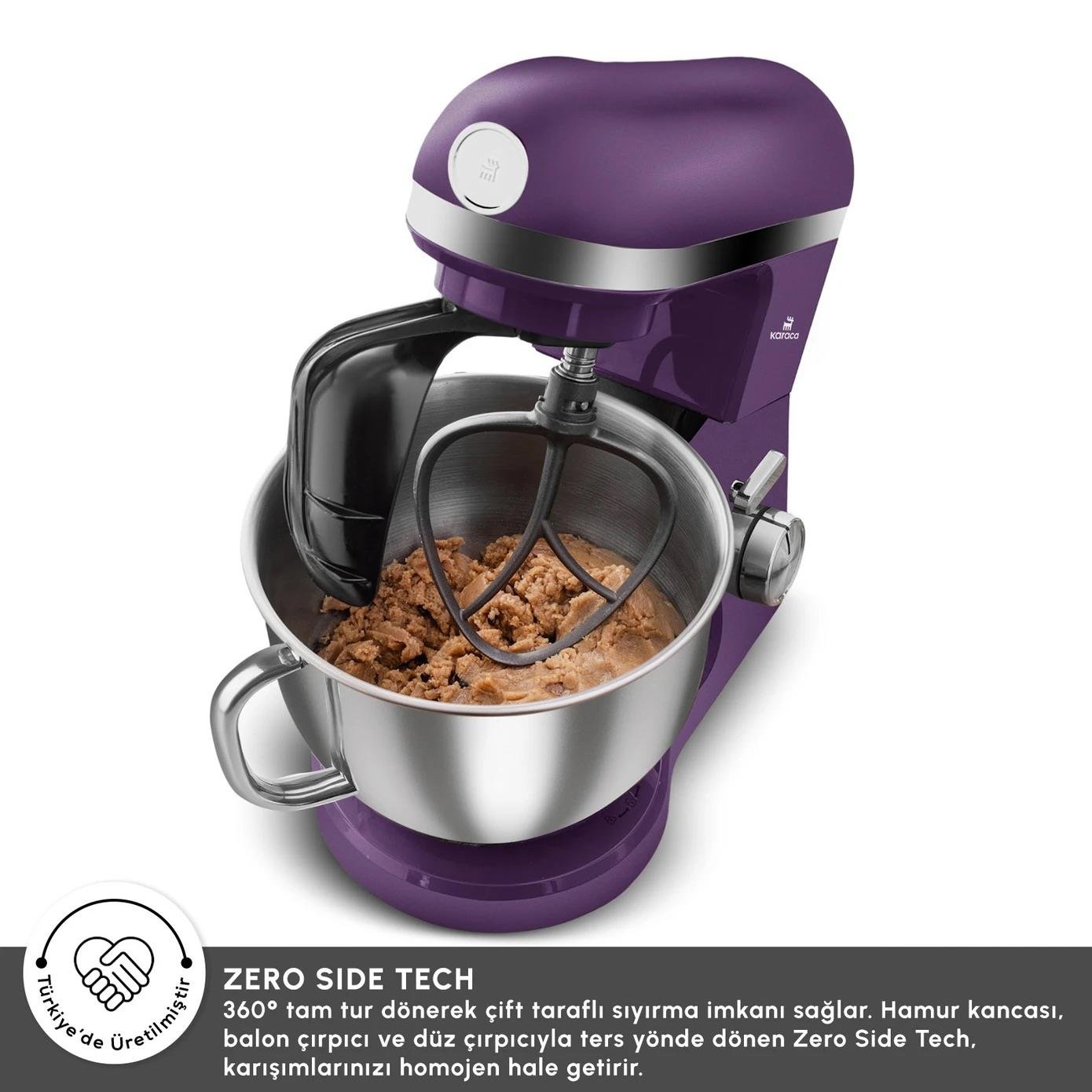 Karaca Mastermaid Chef Pro Çift Kollu Hamur Yoğurma Makinesi Grape Purple 1750W 5L
