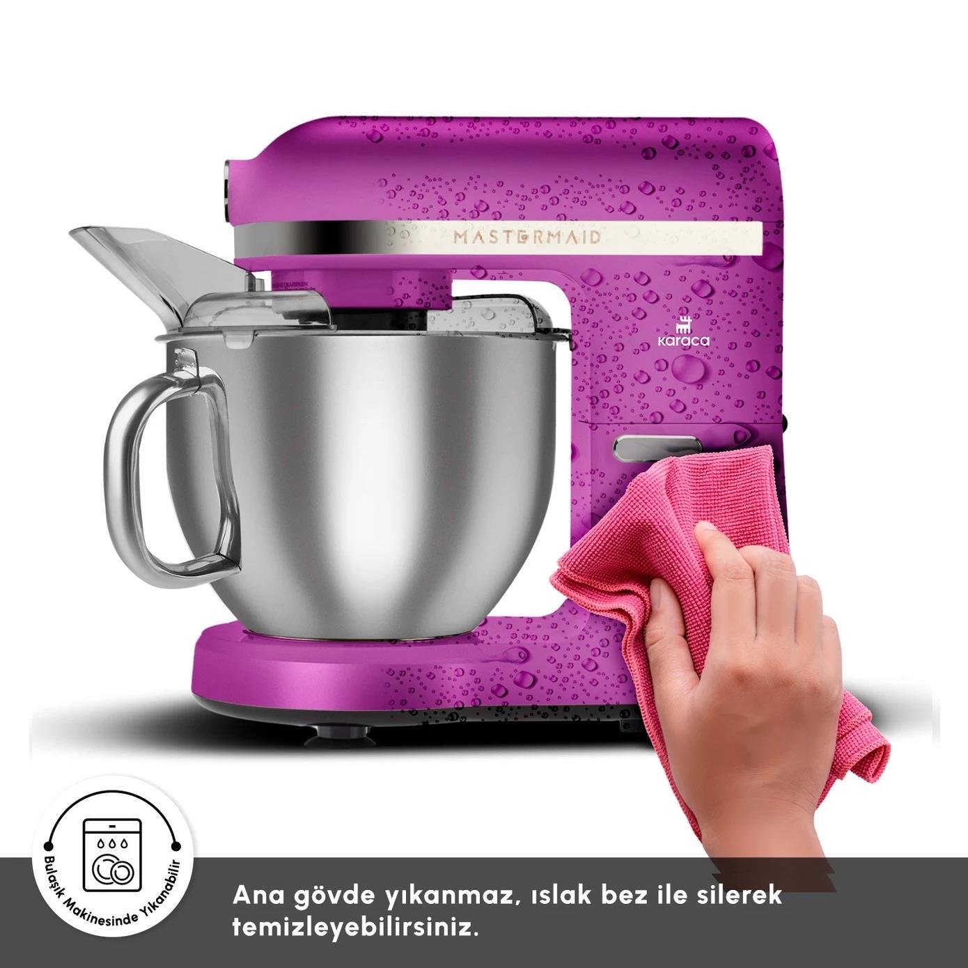 Karaca Mastermaid Chef Pro Çift Kollu Hamur Yoğurma Makinesi Fushia Love 1750W 5L