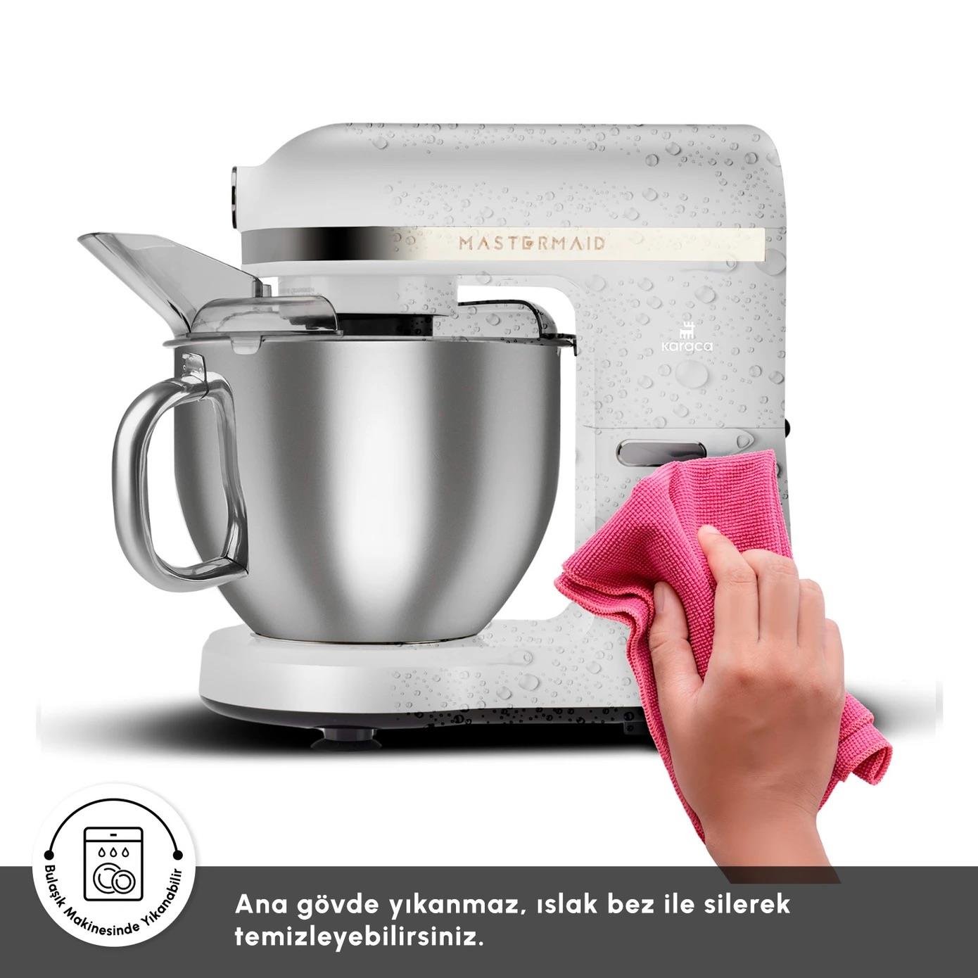 Karaca Mastermaid Chef Pro Çift Kollu Stand Mikser Pearl White 1750 W