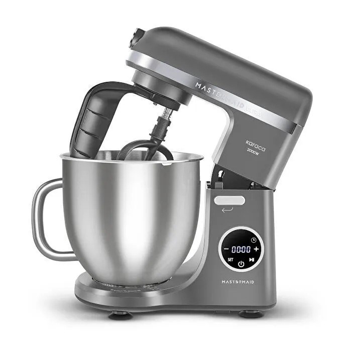 Karaca Mastermaid Chef Ultra D2000W Dijital Ekranlı Hamur Yoğurma Makinesi Galaxy Grey 7L