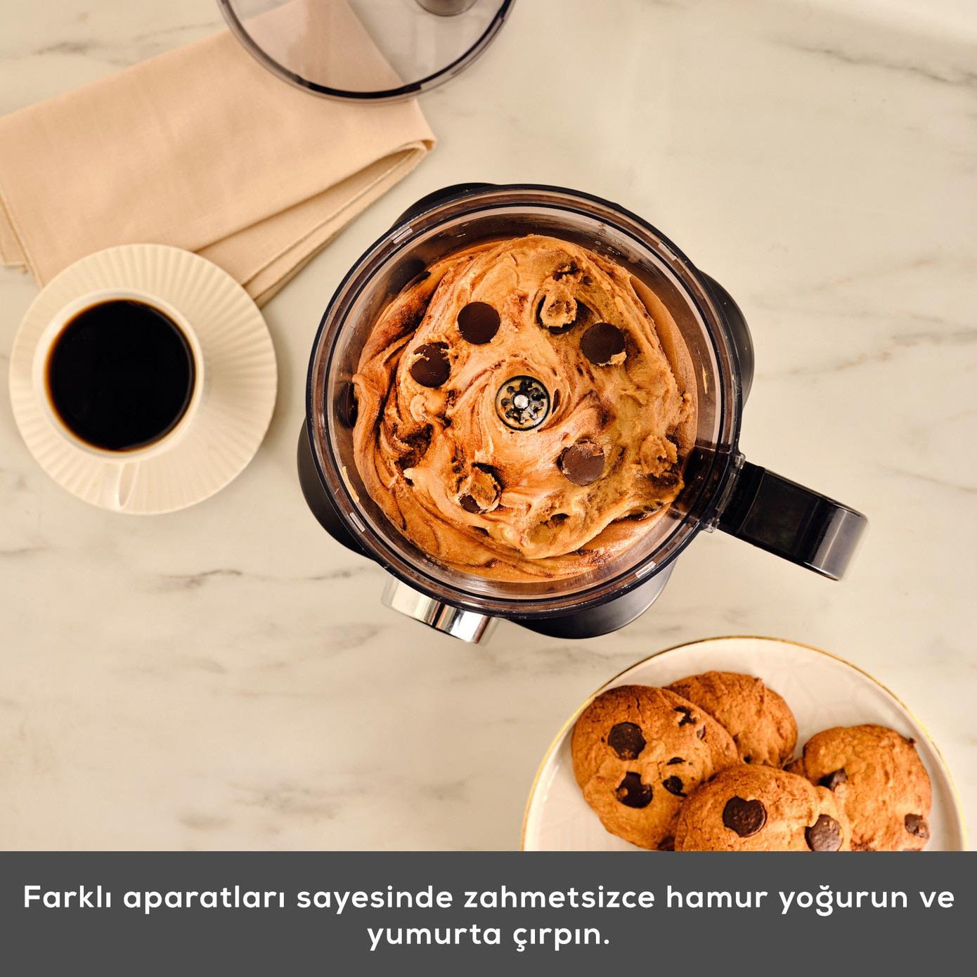 Karaca Mastermaid Power Max 11 in 1 Mutfak Robotu 2500W Matte Black Silver