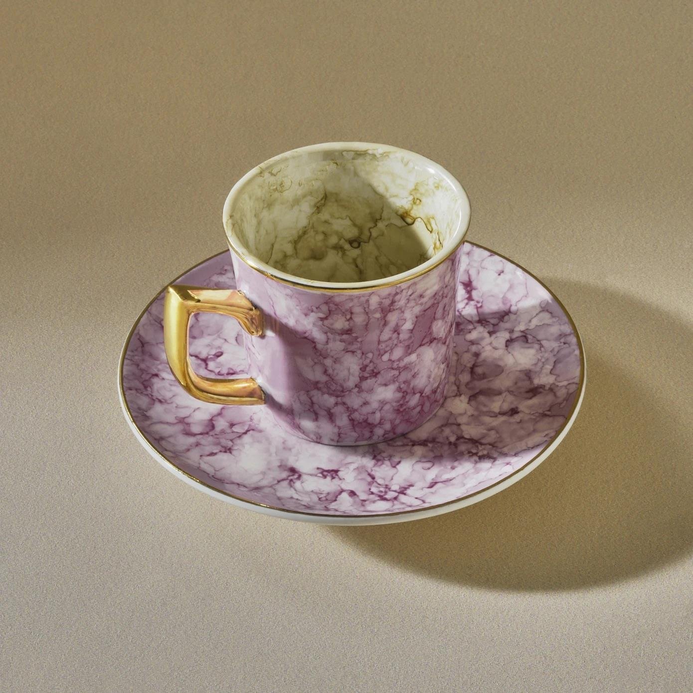 Karaca Parla 2 Kişilik Kahve Fincan Takımı 90 Ml Pembe