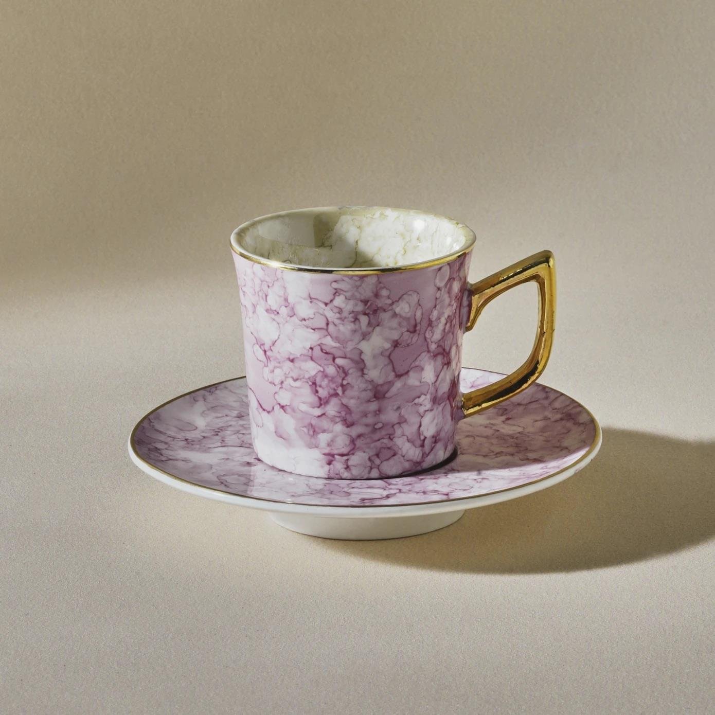 Karaca Parla 2 Kişilik Kahve Fincan Takımı 90 Ml Pembe