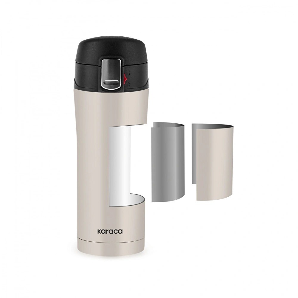 Karaca Pluton Çelik Sızdırmaz Termos Krem 450 ml