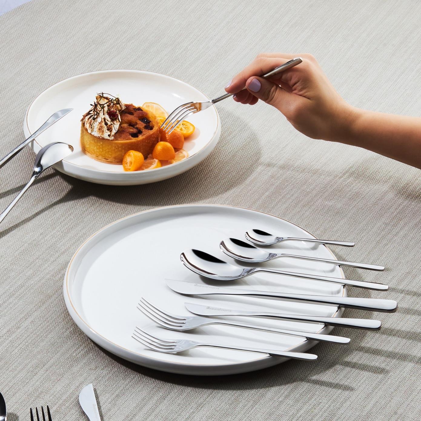 Karaca Premium Influx V2 84 Parça 12 Kişilik Kutulu Çatal Kaşık Bıçak Takımı