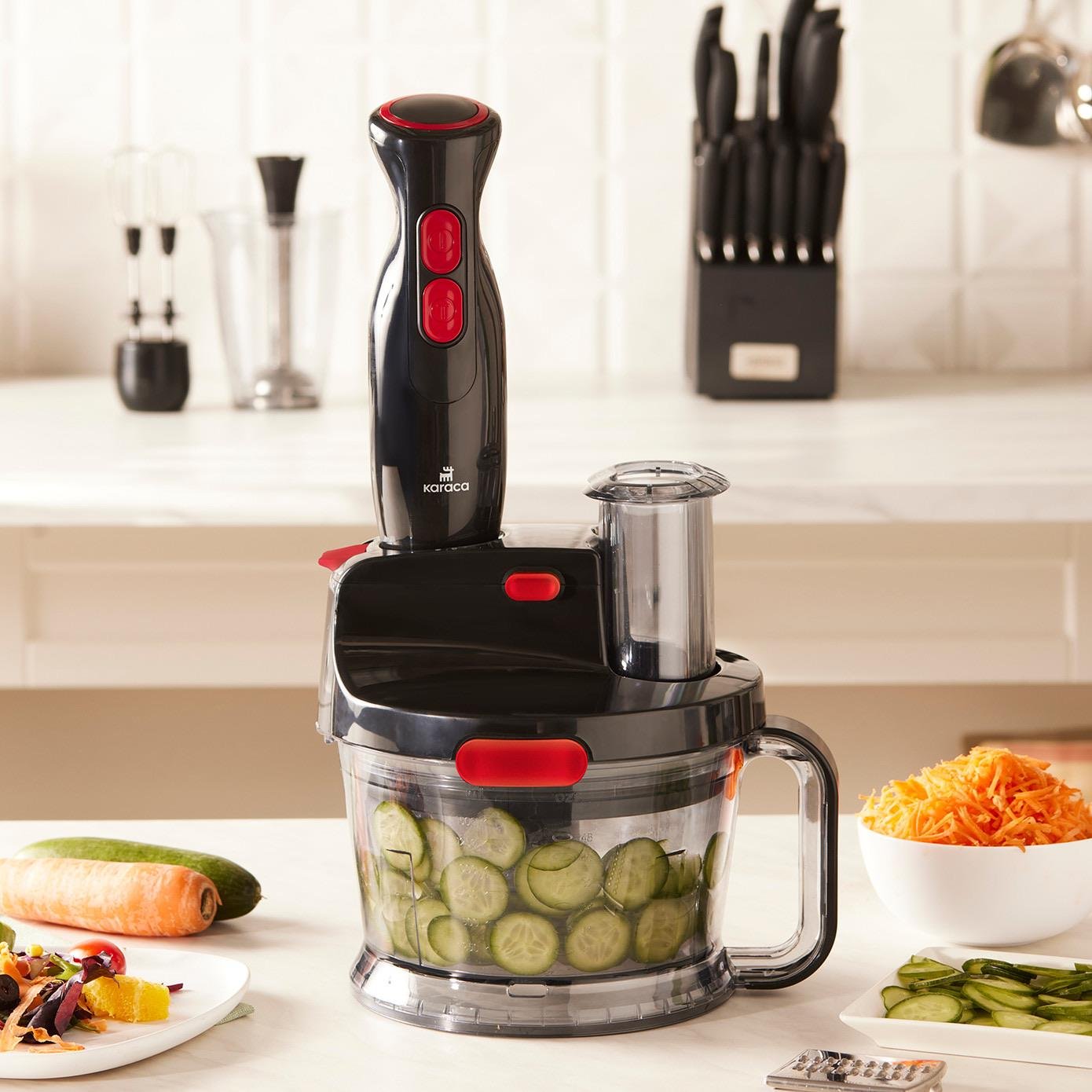 Karaca Pro-Multimax Mutfak Robotu 2000W Black Red