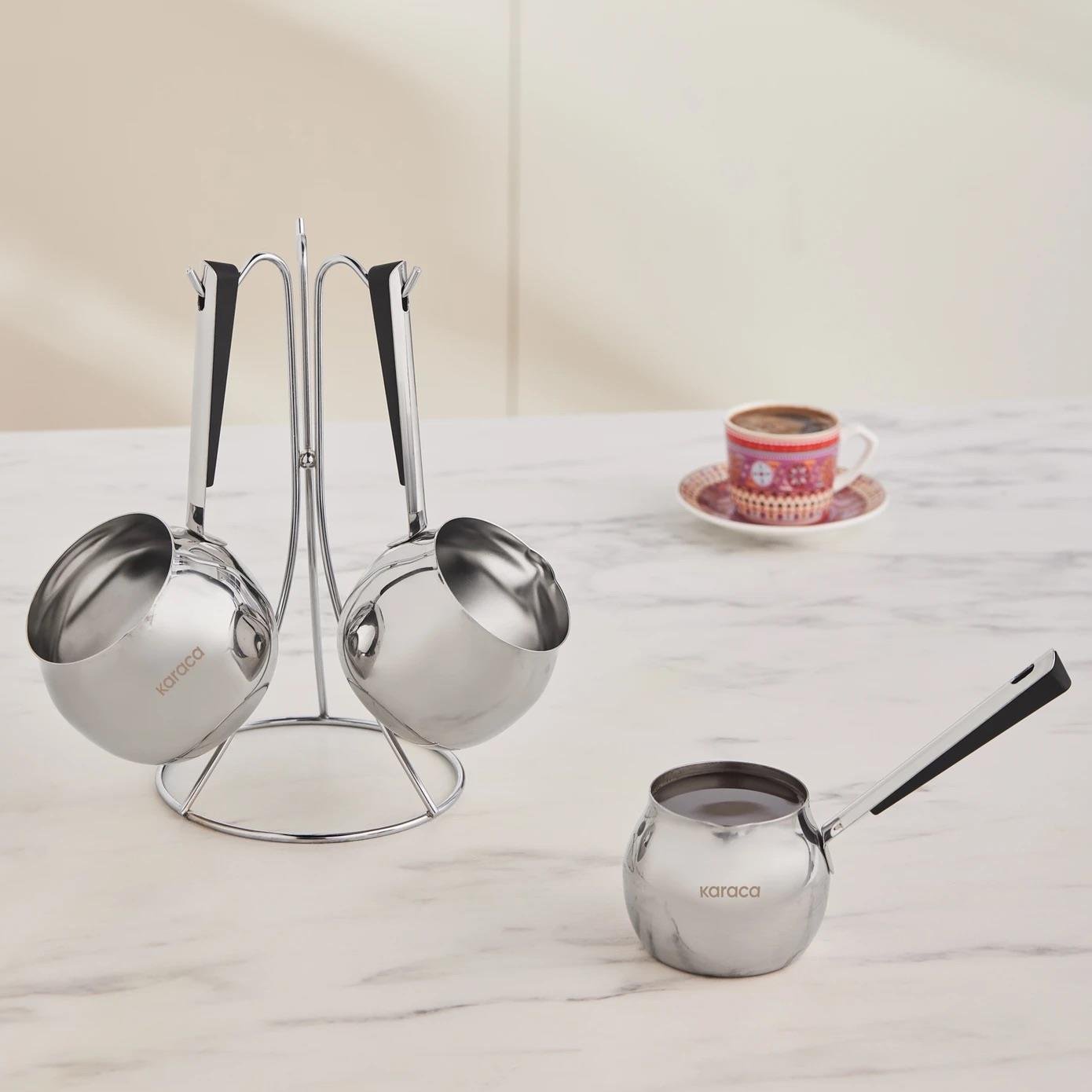 Karaca Revna 3lü Cezve Takımı Siyah