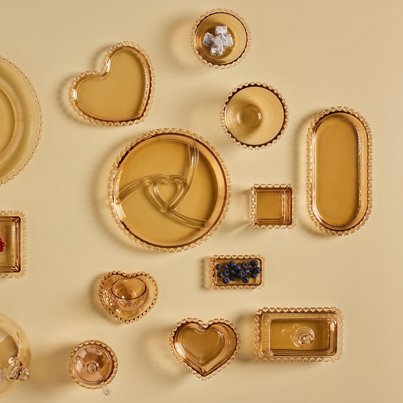 Karaca Rory 19 cm Cam Kek Fanusu Amber