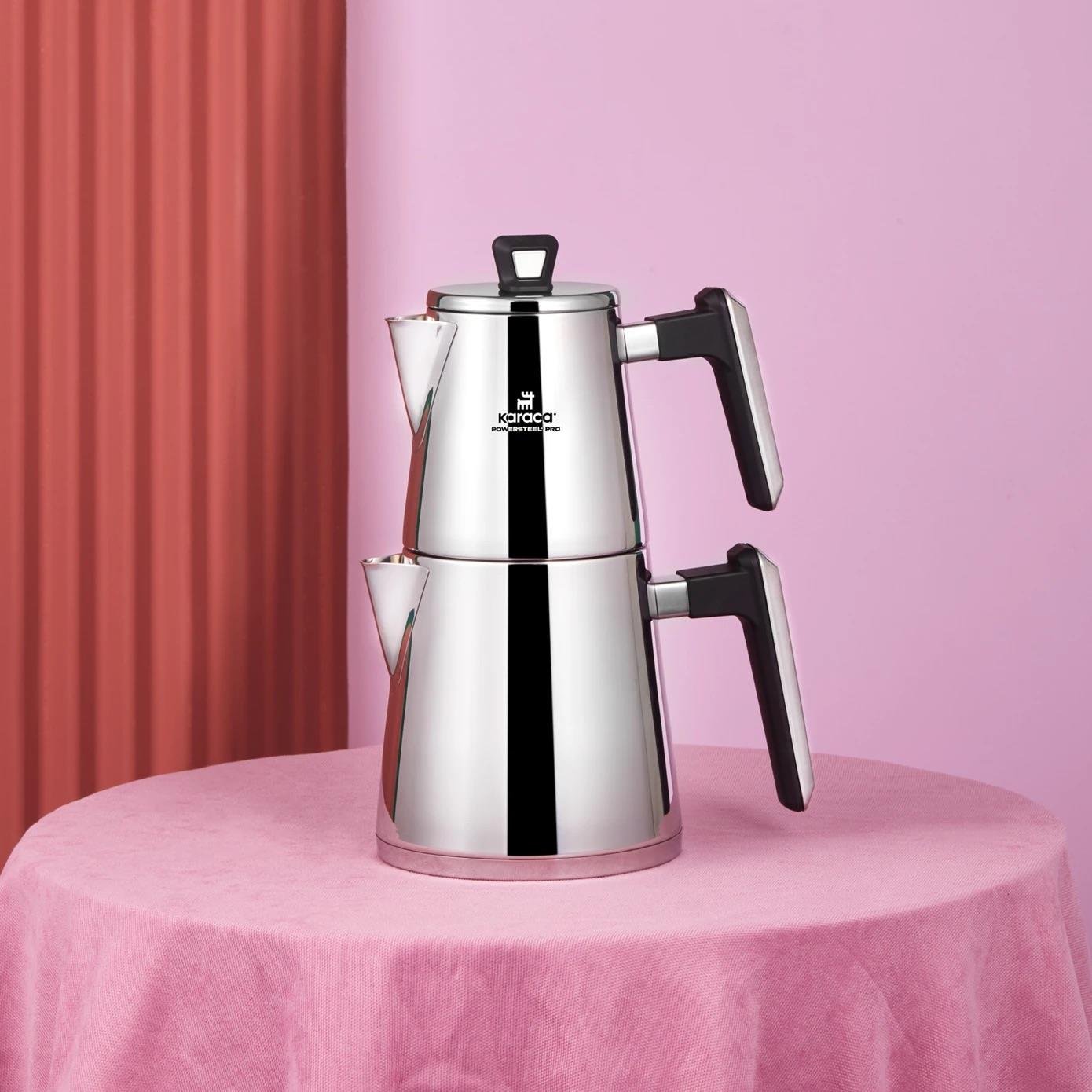 Karaca Space PowerSteel Pro 316 Çelik Çaydanlık Takımı Medium