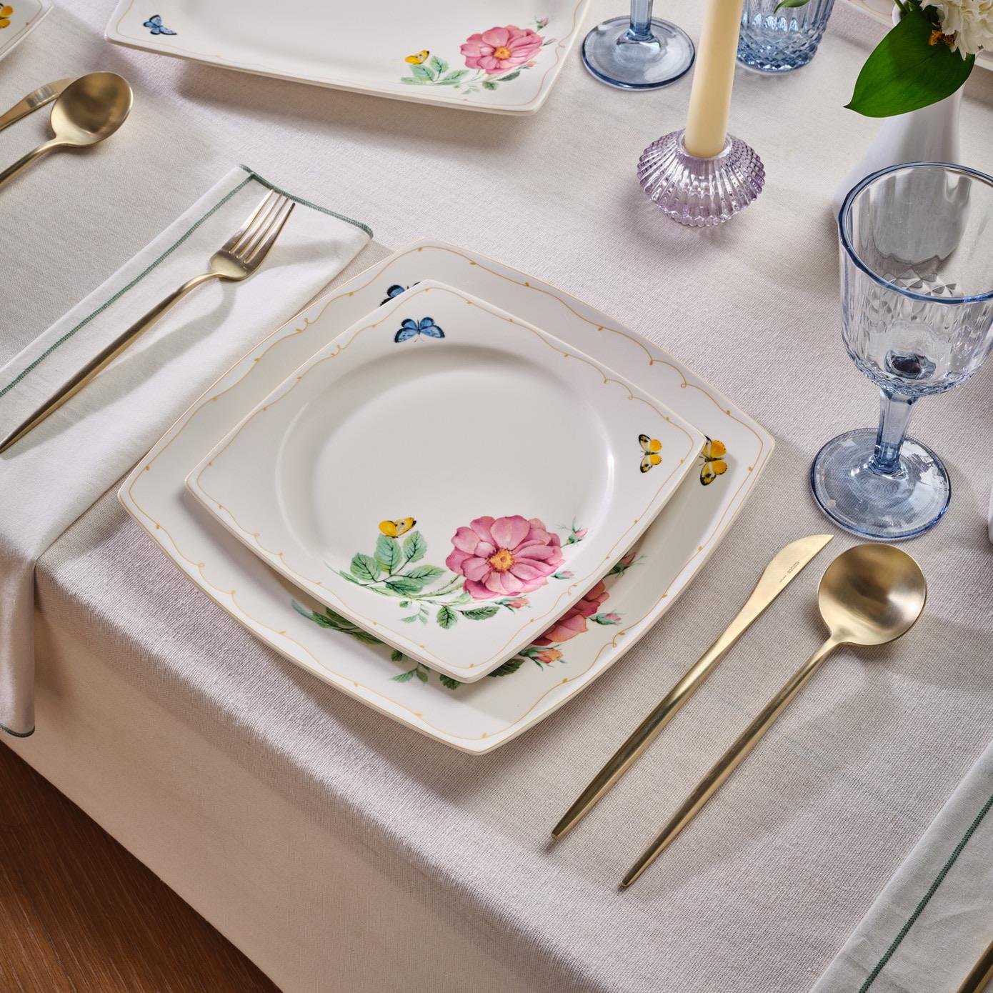 Karaca Square Bone Velora 53 Parça 12 Kişilik Yemek Takımı