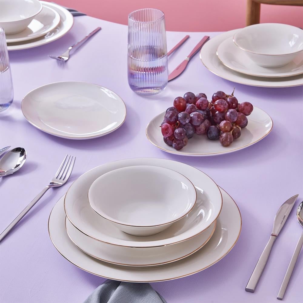 Karaca Stream Bone Realto 60 Parça 12 Kişilik Yemek Takımı Gold