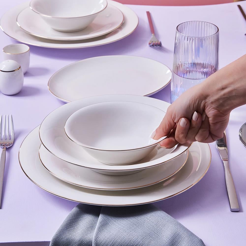 Karaca Stream Bone Realto 60 Parça 12 Kişilik Yemek Takımı Gold