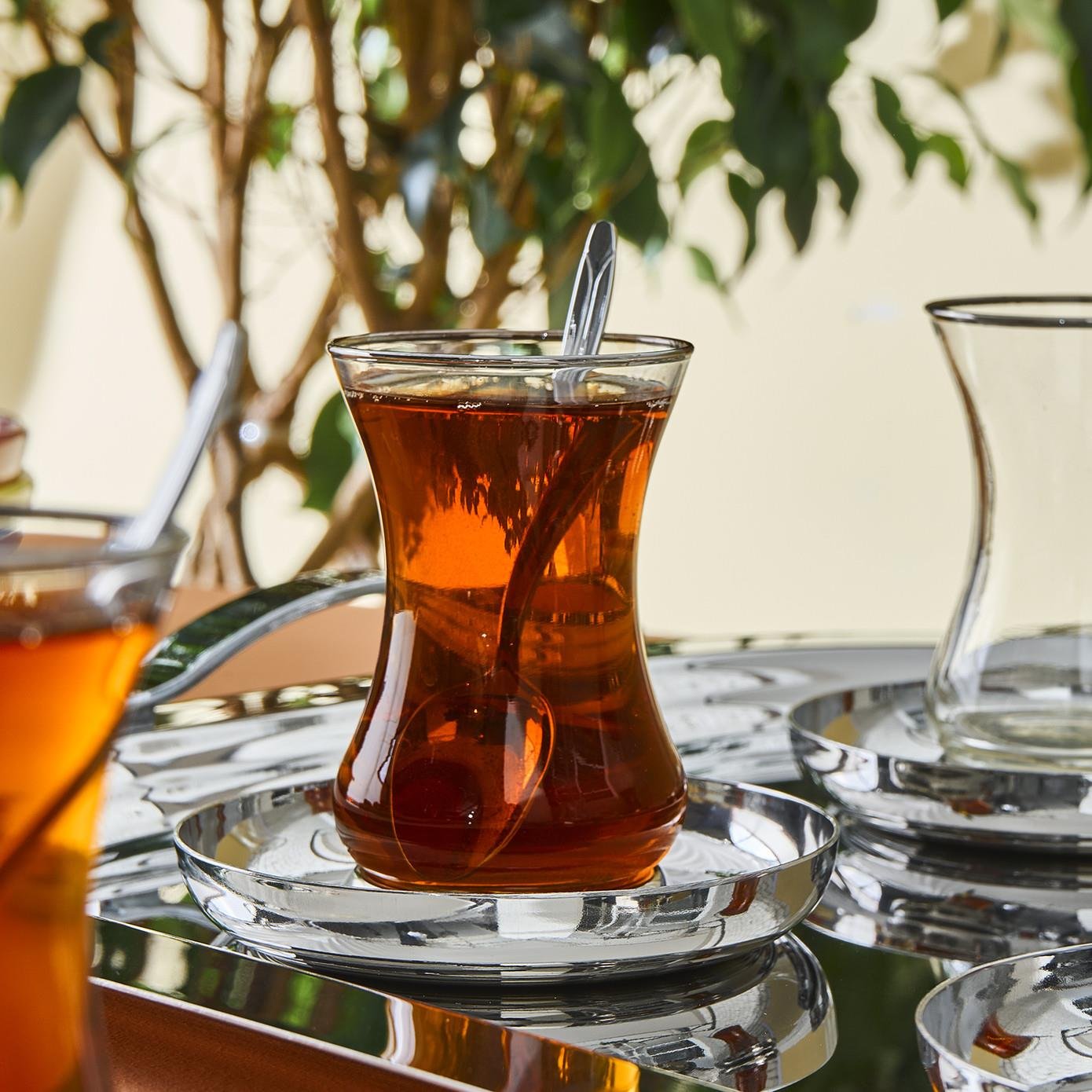 Karaca Timeless Platin 40 Parça 12 Kişilik Çay Seti