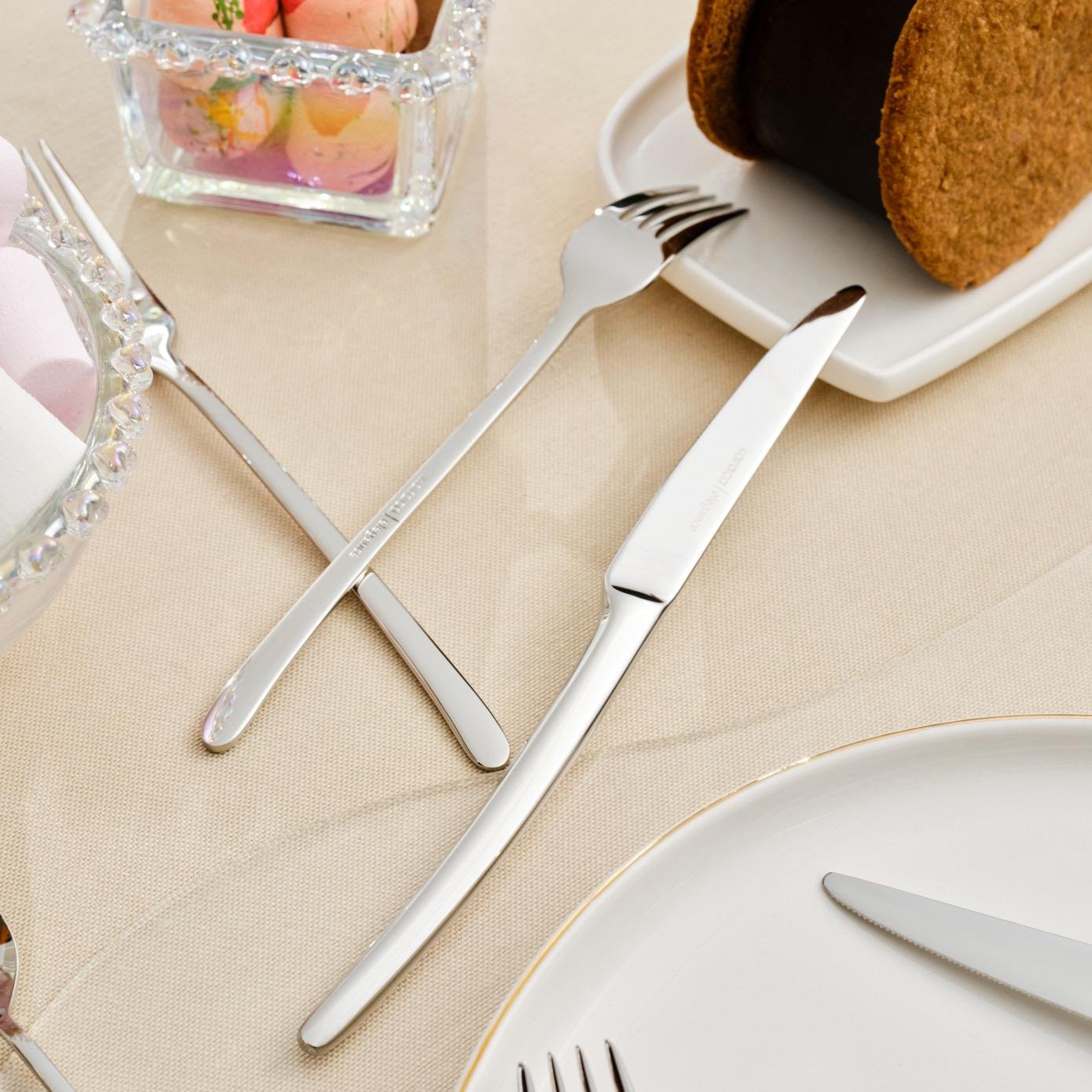 Karaca Tornado Elegance 84 Parça 12 Kişilik Kutulu Çatal Kaşık Bıçak Takımı