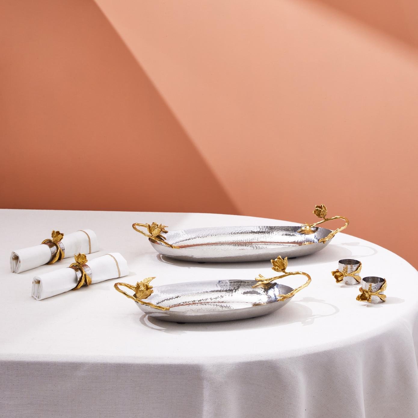 Karaca Tulip Dekoratif Oval Tepsi 40x20 cm