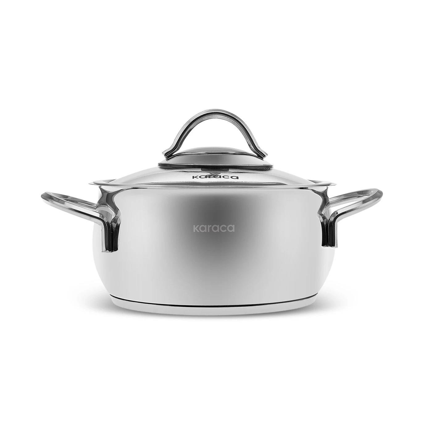 Karaca Urla İndüksiyon Tabanlı 8 Parça Çelik Tencere Seti