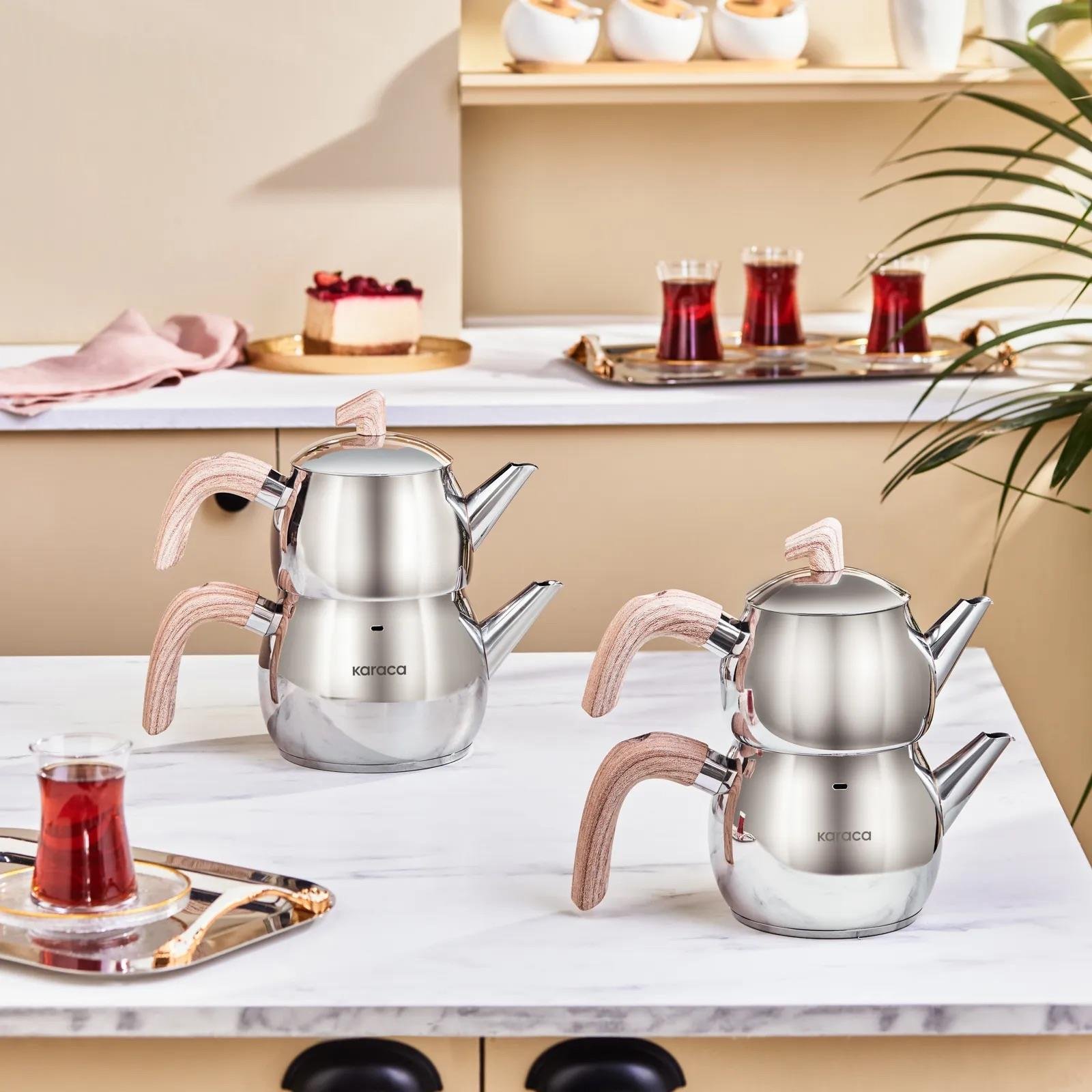 Karaca Verde Midi Boy Çaydanlık Kahverengi