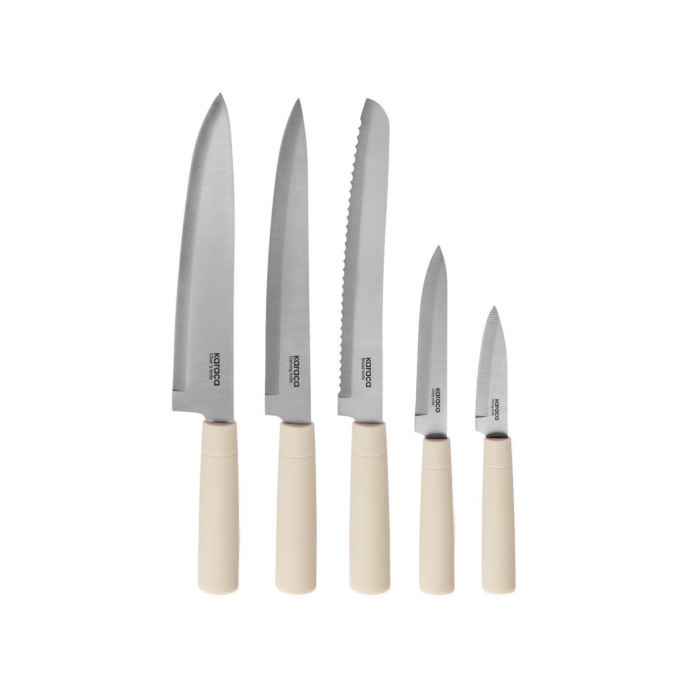 Karaca Viego 6 Parça Bıçak Seti Cream