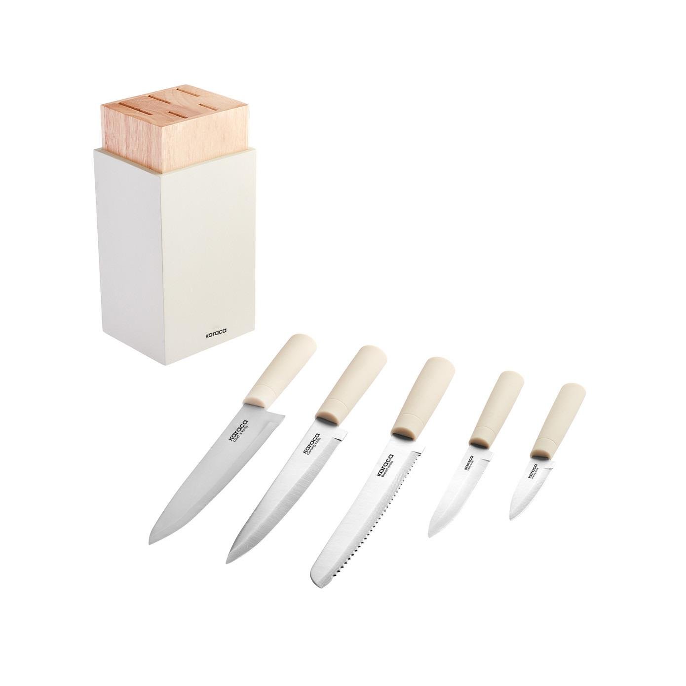 Karaca Viego 6 Parça Bıçak Seti Cream