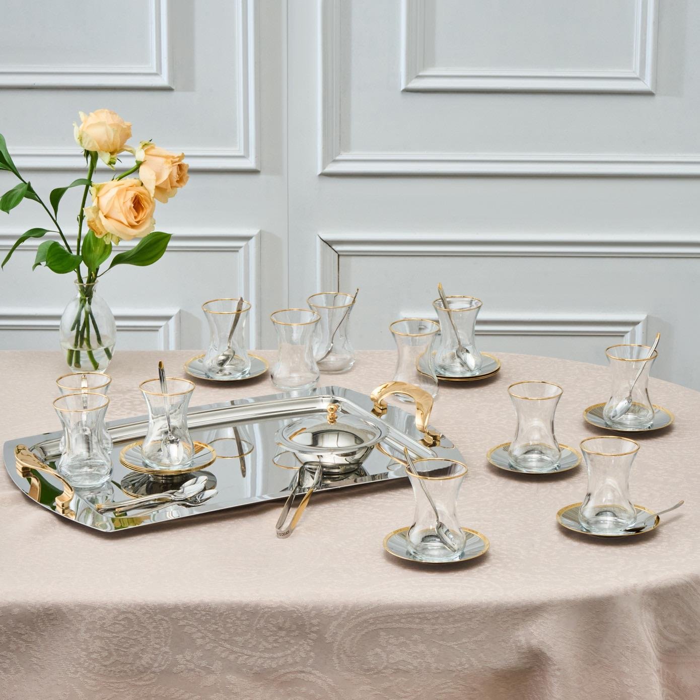 Karaca Vista Gold 40 Parça 12 Kişilik Çay Seti