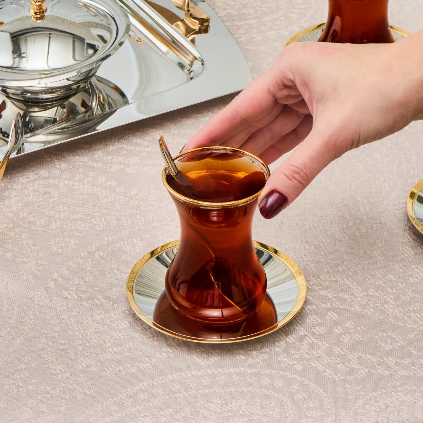 Karaca Vista Gold 40 Parça 12 Kişilik Çay Seti