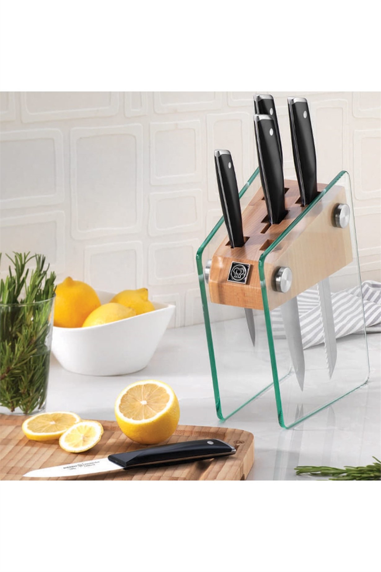 KORKMAZ A685 Korkmaz Vetra Cam Standlı Bıçak Seti krm0031