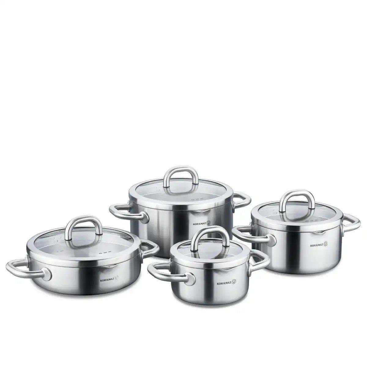 Korkmaz Alba 8 Parça Tencere Seti