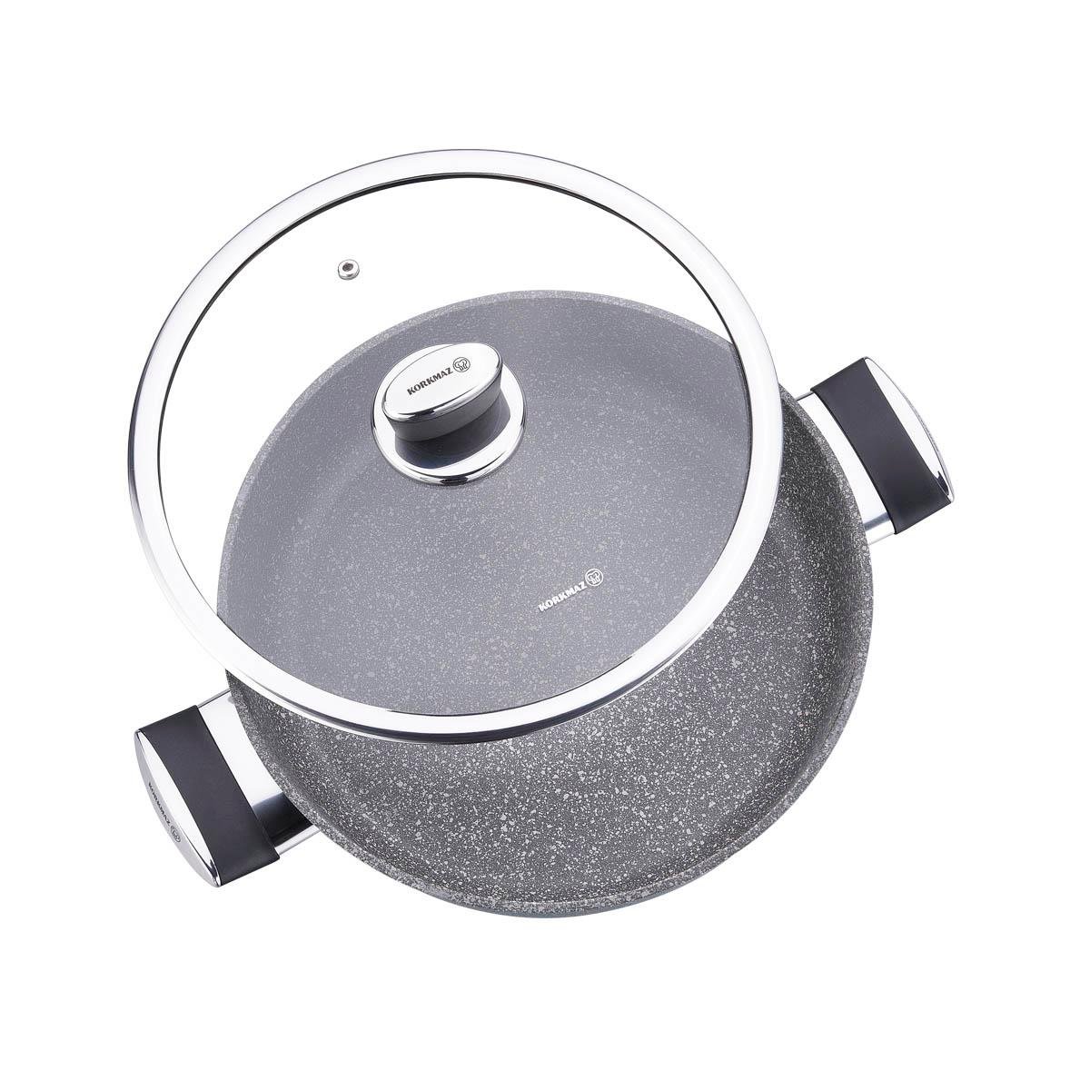 Korkmaz Palma Kısa Tencere 24x6,5 cm