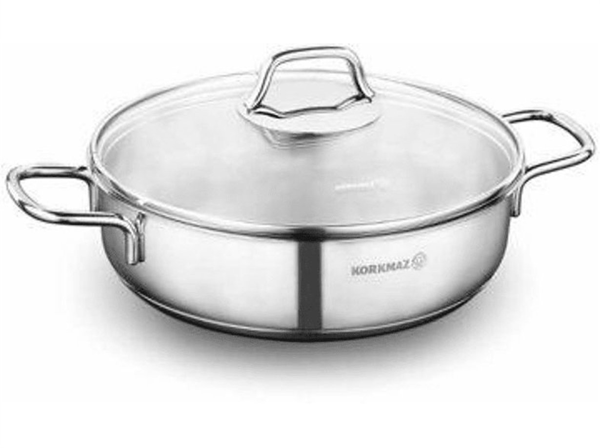 Korkmaz Perla 24x6.5 cm Kısa Tencere A1658