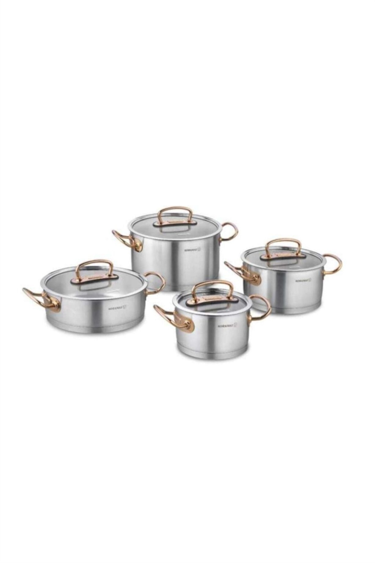 KORKMAZ Proline 8 Parça Rosa Gold Tencere Seti A1149