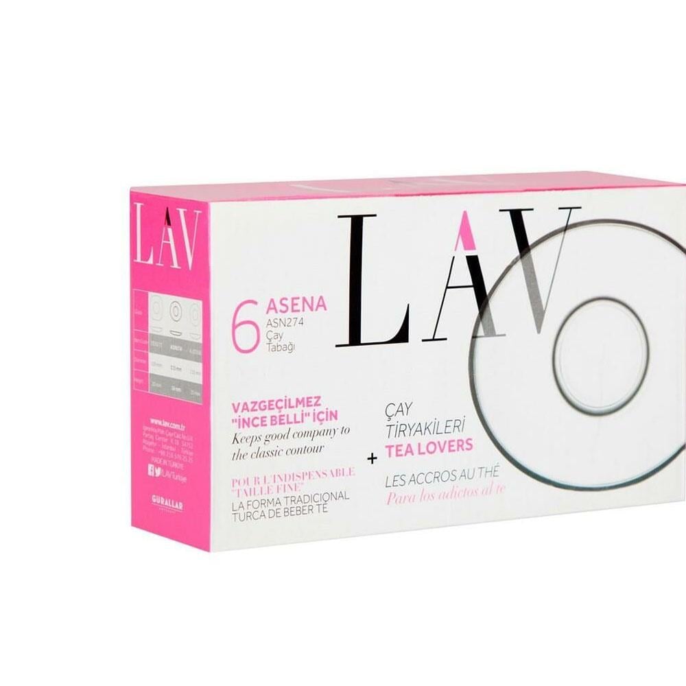 Lav Çay Tabağı Asena 6 lı ASN 274
