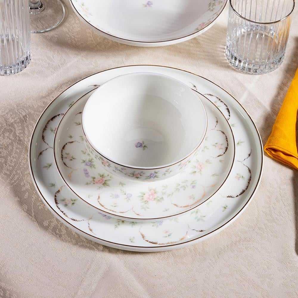 Massimo Pinkmary 24 Parça 6 Kişilik Gold Yemek Takımı MS-2413