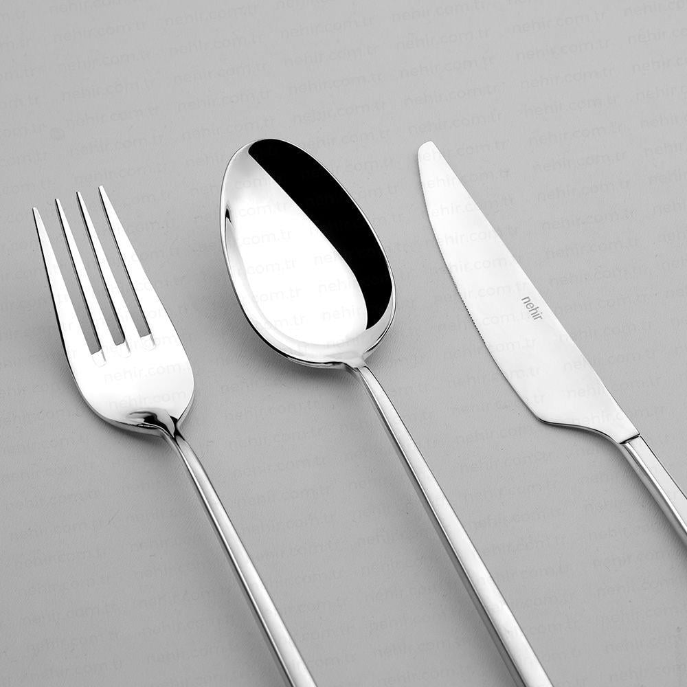 Nehir Gloria Sade 36 Parça 6 Kişilik Çatal Kaşık Bıçak Takımı