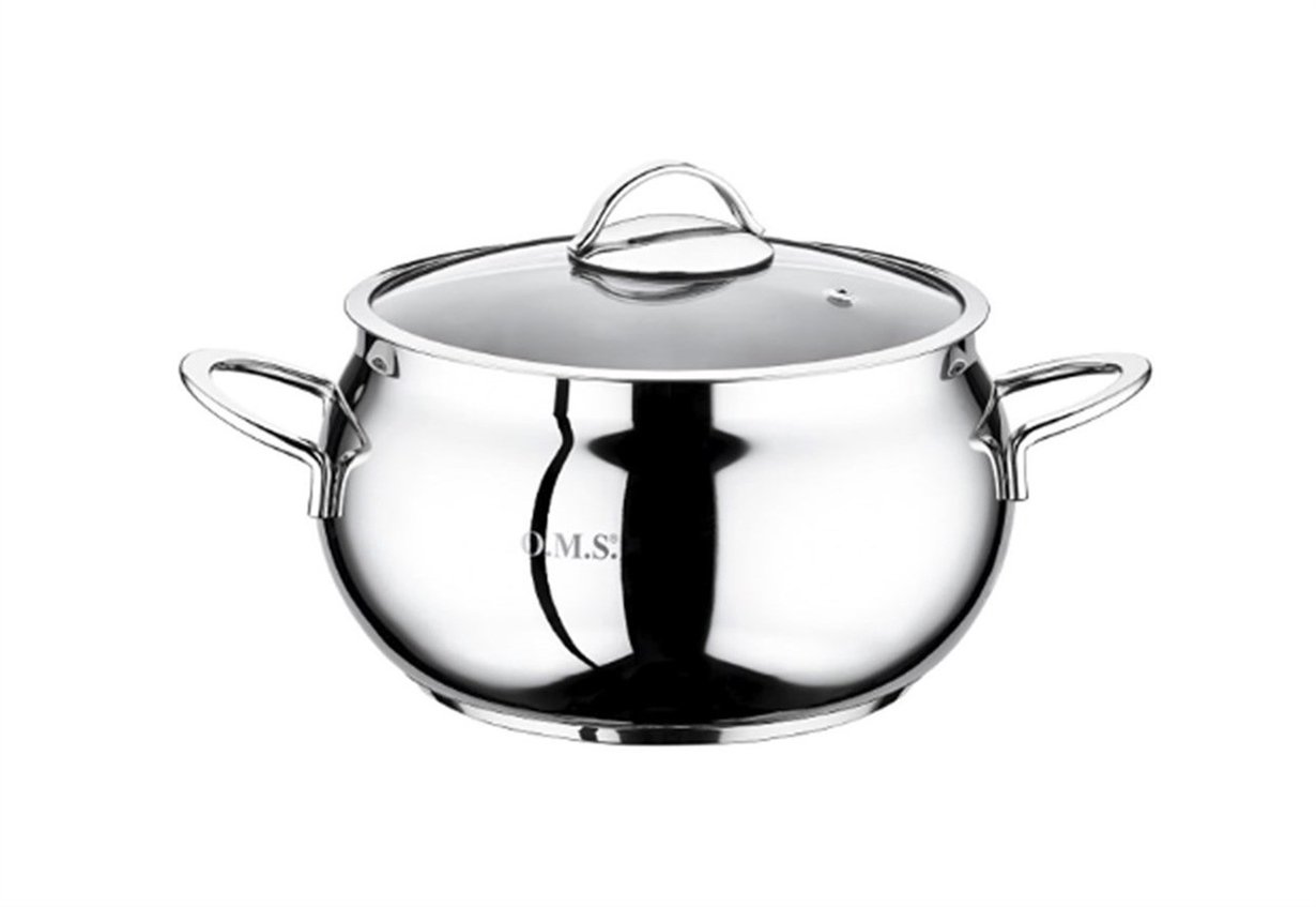 Oms Küre Çelik Tencere 24 Cm