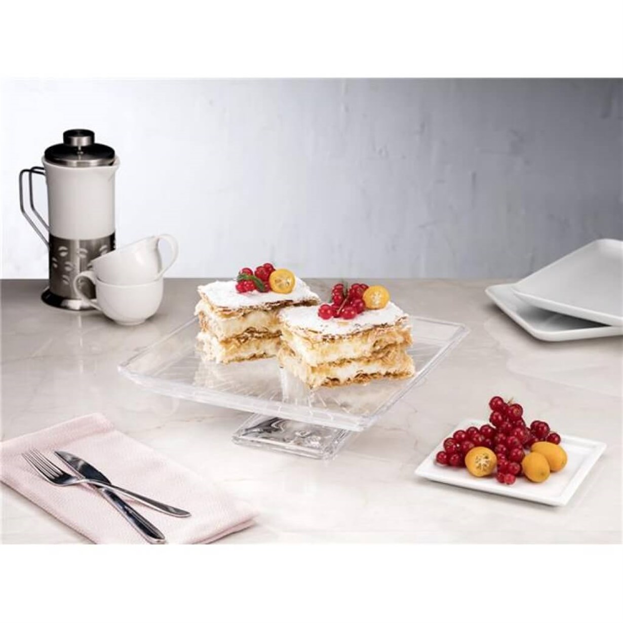 Paşabahçe Kare Ayaklı Servis Tabağı 95007