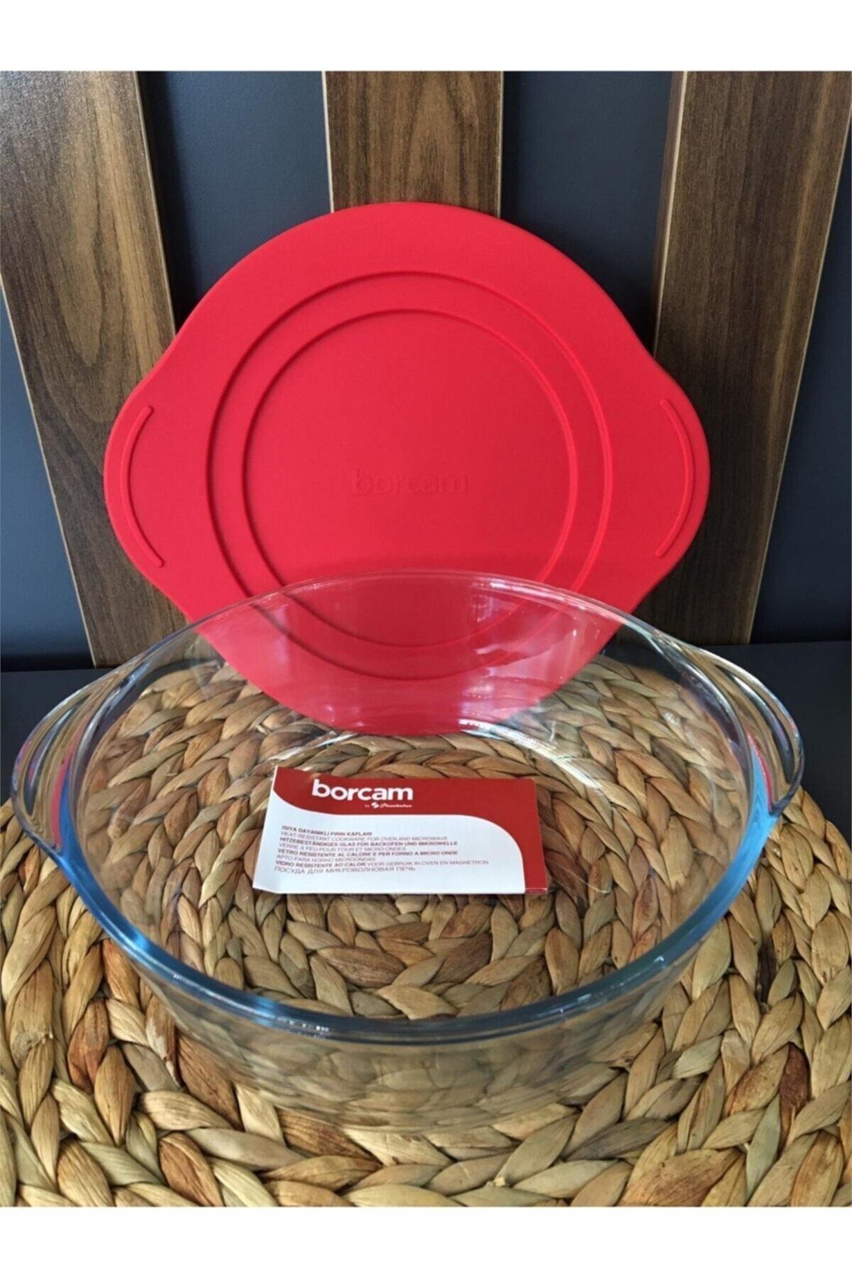 Paşabahçe Kırmızı Kapaklı Yuvarlak Tencere Borcam 59001