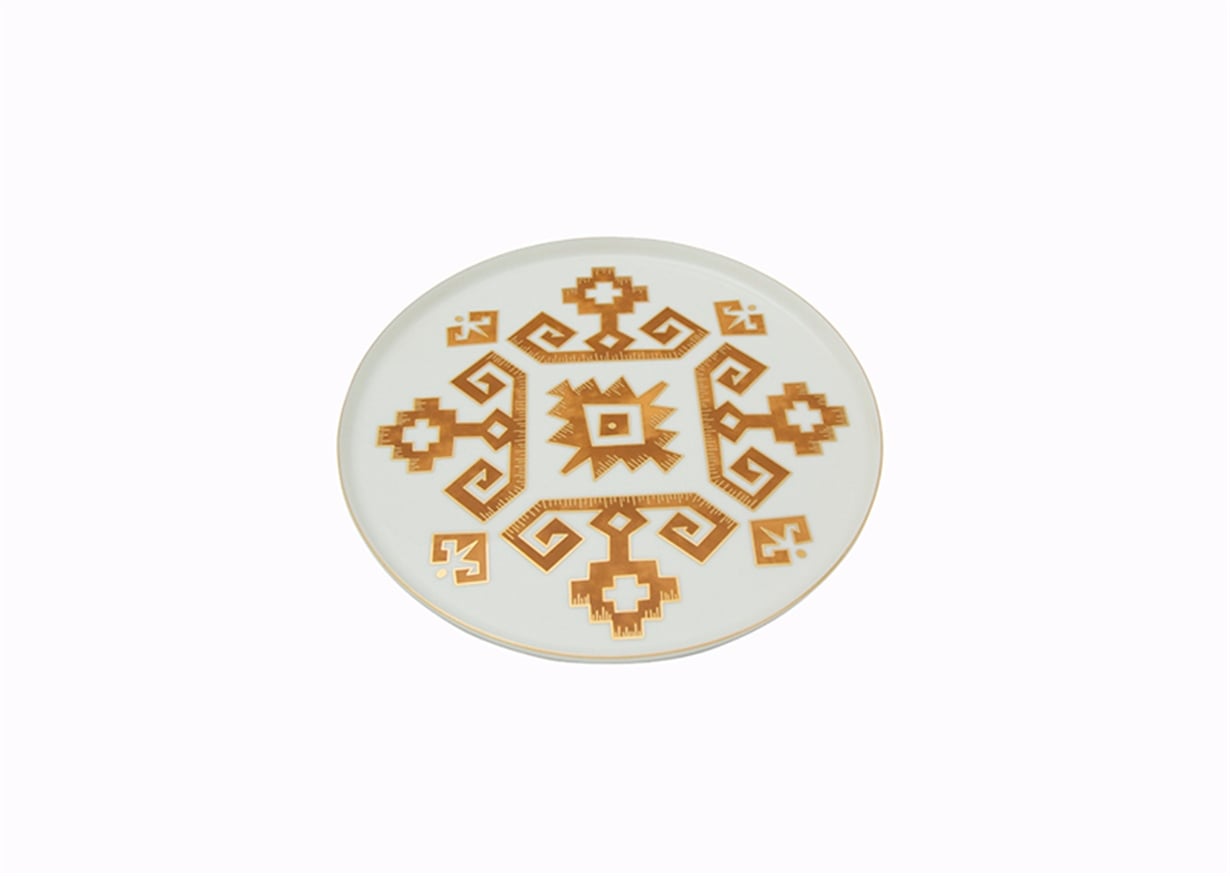 Porland Arabesque Desen1 Düz Tabak 18cm