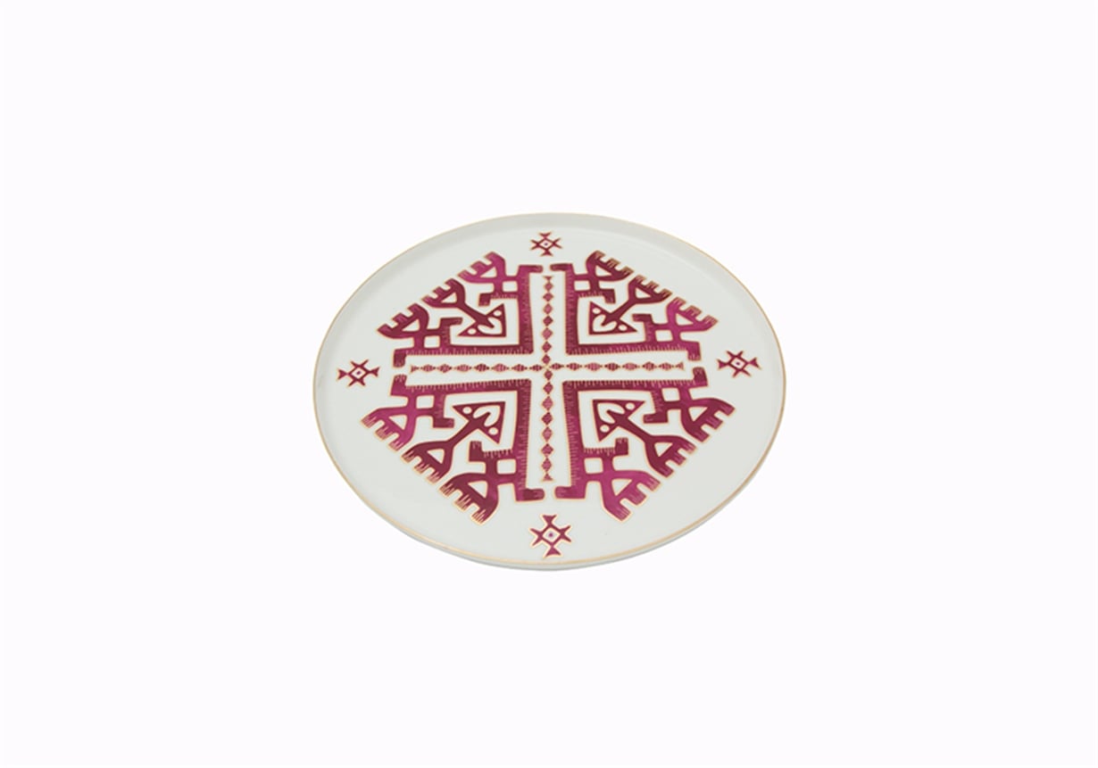 Porland Arabesque Desen6 Düz Tabak 18cm