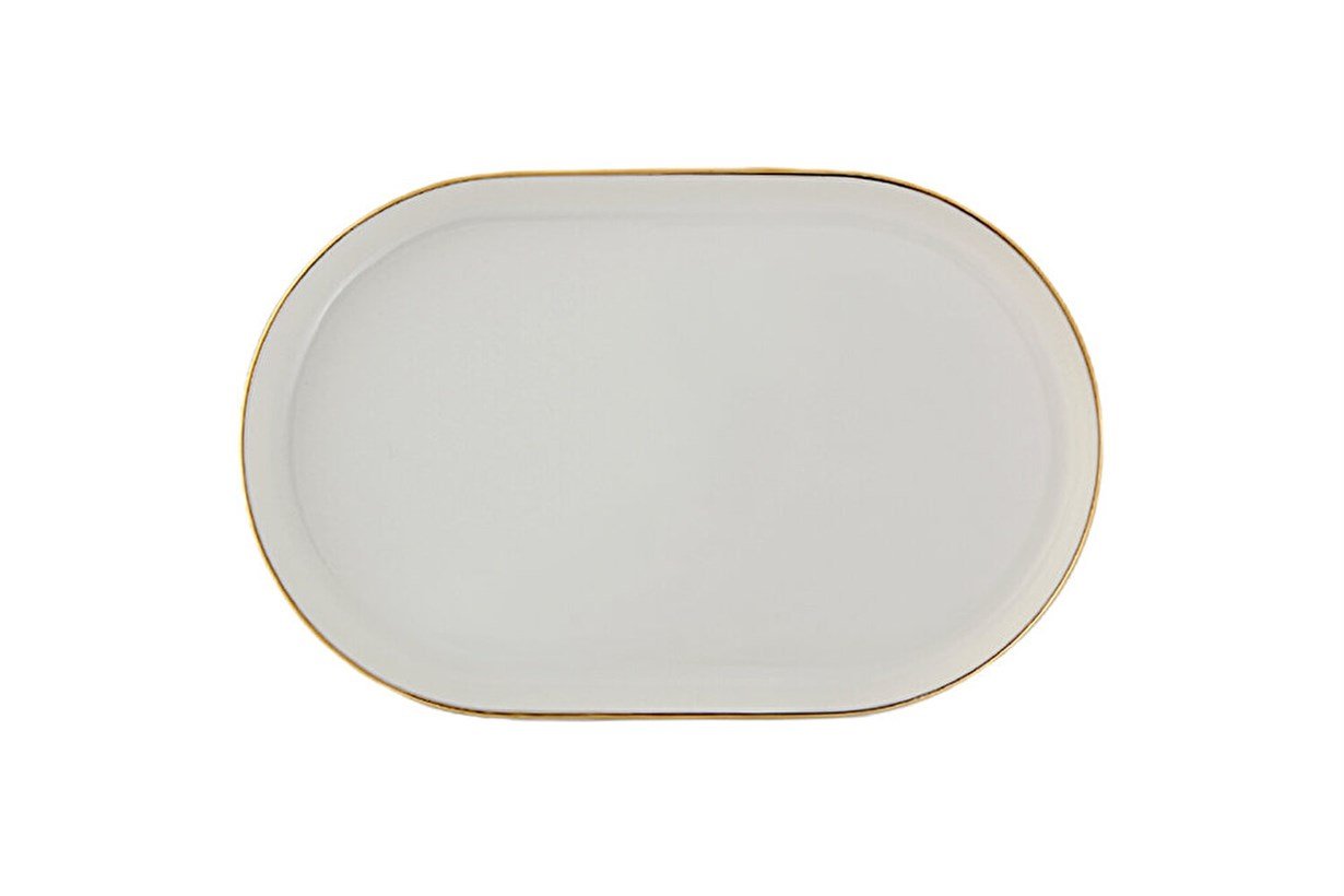 Porland Chopin Altın Yaldız Kayık Tabak 18cm ALM006329